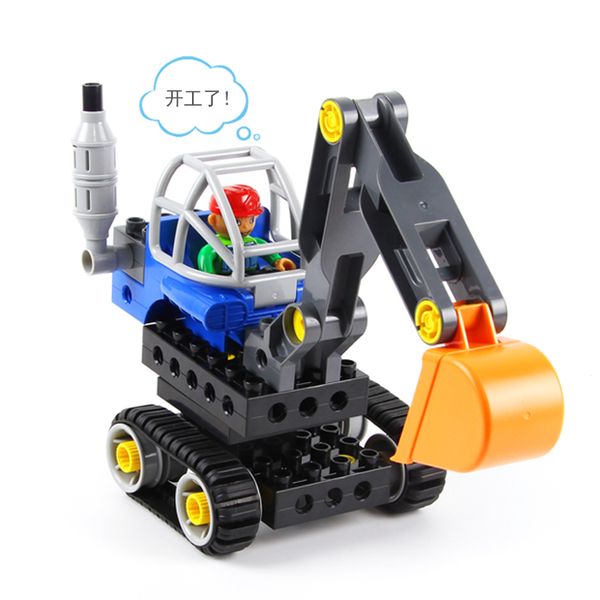 

big particle building blocks large crane children's puzzle assembled high-quality toys both boy and girl 5in1