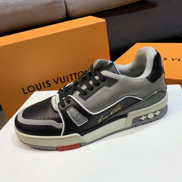 

fast delivery trainer snekaer men shoes fashion classic sports comfortable shoes herren sportschuhe luxury lace -up low style men shoes, Black