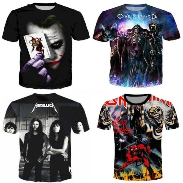 

2020 summer fasion friday te 13t 3d print t-sirt men\women alloween scary movie boy girl cool sort sleeve popular tee#401, White;black