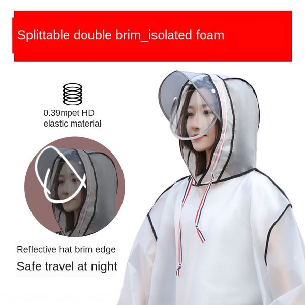 

motvz protective protective motorcycle bicycle raincoat electric car poncho long motorcycle extra thick waterproof whole body bicycle, Black