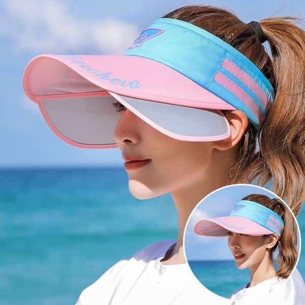 

female korean outdoor sports screen tennis outdoor sports sun baseball big eaves sun hat sunshade duck tongue empty hat, Blue;gray
