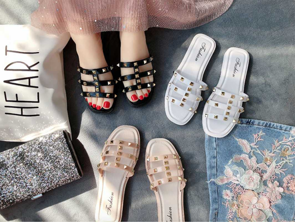 

new women slippers summer sandals with fashion ins style flip flops beach outdoor sandals, Black
