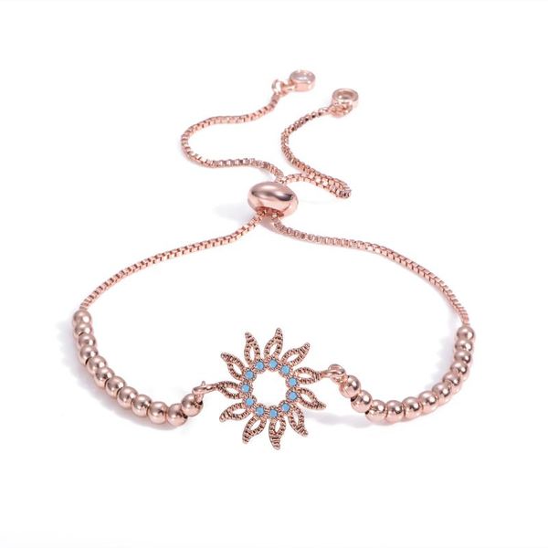 

trendy adjustable charm bracelets & bangles for women rose gold silver color sun shape bracelets fashion jewelry dropshipping, Golden;silver