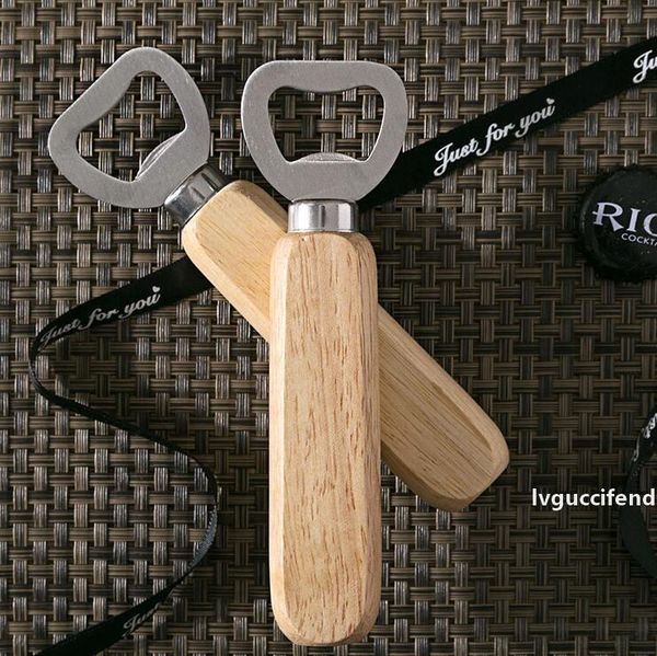 

stainless steel opener tools kitchen wooden handle bottle beer openers bar tools soda beer bottle cap opener gifts lxl578