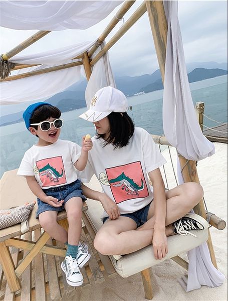 

ynbe1 grasshopper brother family of three family matching t-shirt new arrivals short-sleeved t-shirt internet celebrities mother and chi, Blue