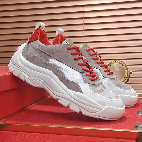 

gumboy телячьей sneaker мужчины "; s обувь с origin box дышащий footwears высокого качества конструкции роскошные кружева -до low top casual, Black