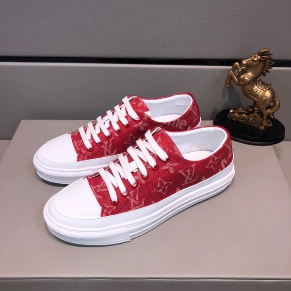 

2019e summer new men's pattern casual shoes, wild shoes, comfortable flat bottom low shoes, original box packaging: 38-44, Black