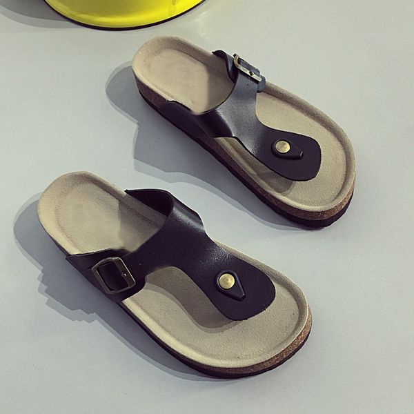 

new flip flops summer cork slipper clogs sandals for men and women luxury beach couple flip flops mayari 35-44, Black