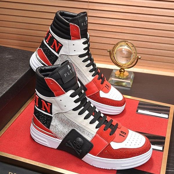 

phantom kick $hi -crystal sneakers mens shoes outdoor walking footwears comfortable sports vintage men boots scarpe sportive da uomo, Black