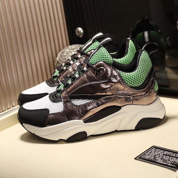 

fashion vintage mens shoes b22 calfskin sneaker breathable lace -up vintage casual fashiontype style shoes calzado deportivo para hombre, Black