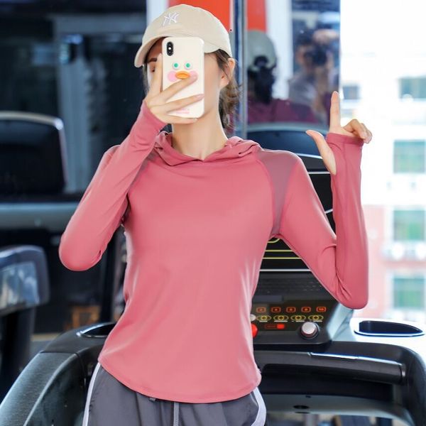 

2019 autumn and winter yoga clothing long-sleeved t- yoga jacket sports shirt women's running sports shirt fitness sweater blouse, Black