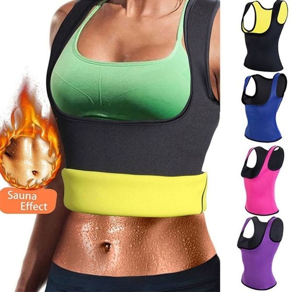

neoprene sweat sauna body shapers waist trainer cincher slimming vest shapewear fitness exercises corset