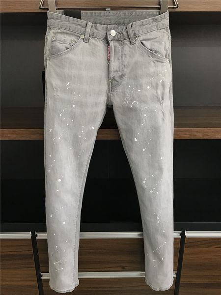 

mens casual straight jeans casual fashion business jeans retro slim skinny jeans fashion designer men hip hop skin-friendly denim pants, Blue