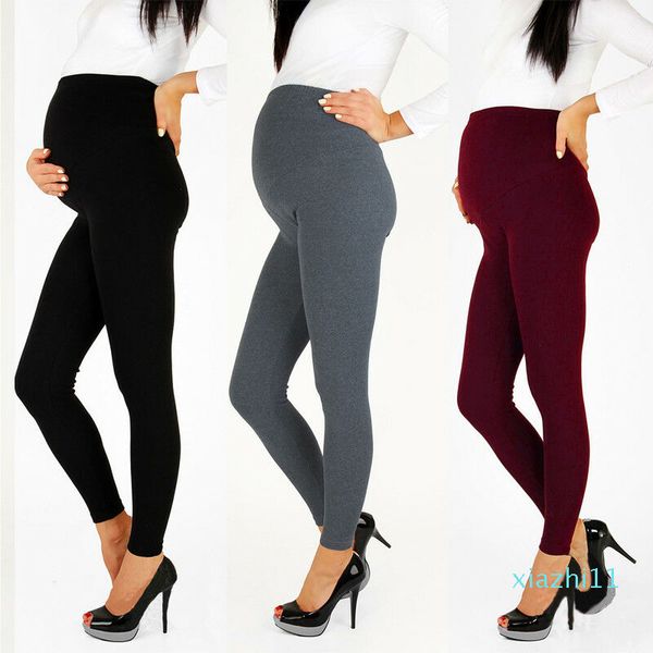 

fashion-women pregnant warm pants maternity stretchy slim high waist skinny trousers pregnancy pants fashion women pants, Black