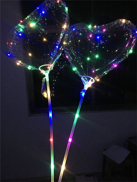 Casais levou Bobo bola luz balões piscando luzes corda amor coração em forma de noite conduziu luminosos luminosos balão de Natal decoração 02