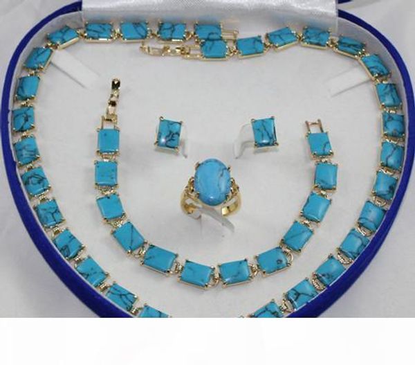 

3 стиля топаз ожерелье браслет кольцо наборы, Silver