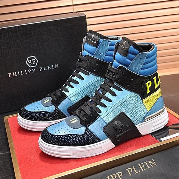 

men casual shoes luxury design sneakers leisure chaussures pour hommes phantom kick $hi -crystal mens shoes fashion sneakers, Black