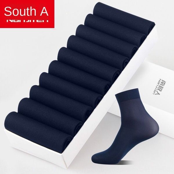 

2020 new ice silk medium tube business and socks comfortable breathable casual men's socks high-end, Pink;yellow