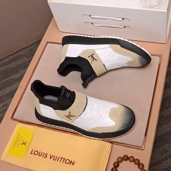 

2021-2020g new high -end leather low -casual men 's shoes ,fashionable and comfortable sports shoes ,wild flat shoes ,size :38 -45, Black