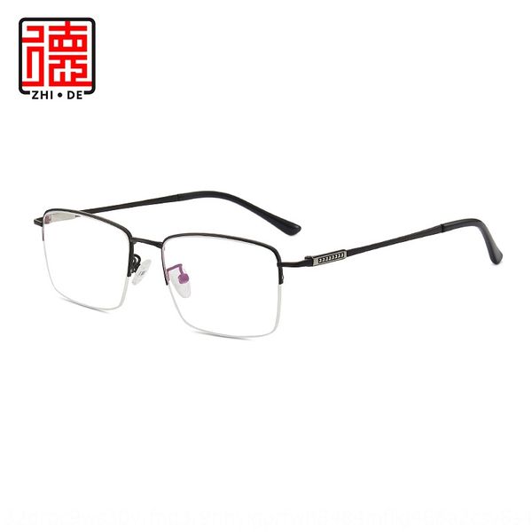 

2019 xinzhi business titanium myopia half glasses frame light comfortable white-collar students myopia glasses frame, Silver
