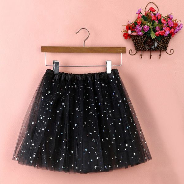 

fashion short skirt for womens tulle summer skirt pleated mini skirt gauze girls ladies tutu dancing skirts 13 colors rokken jupe falda, Black