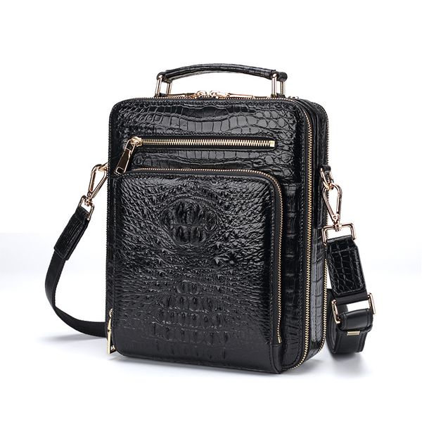 

thailand siamese crocodiles male package man inclined bag, leisure business leather handbag male upright men, single shoulder ba