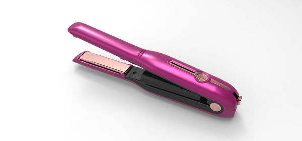 

portable lithium battery charger hair straightener, Black