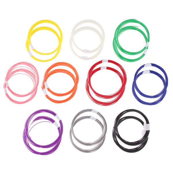 

20pcs 10m abs 1.75mm filament 10 colors for 3d printer printing drawing pen