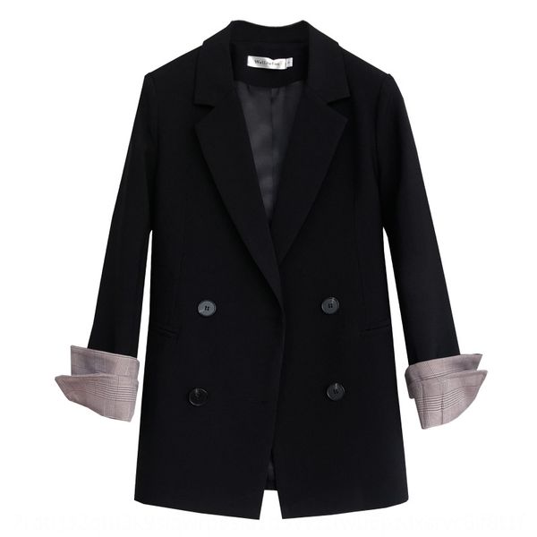 

season small season small black suit jacket women's korean style 2020 new ins loose casual hong kong style black suit, White;black