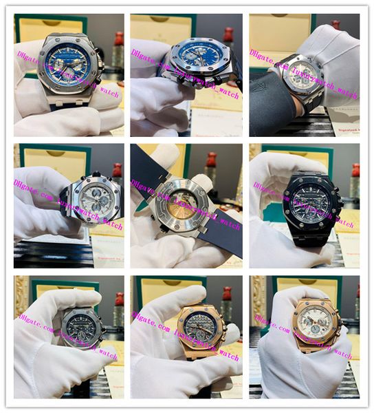 

elling luxury mens watch offshore blue dial 26331st.oo.1220st.01 42mm steel 316l transparent back fashion automatic mens watches, Slivery;brown