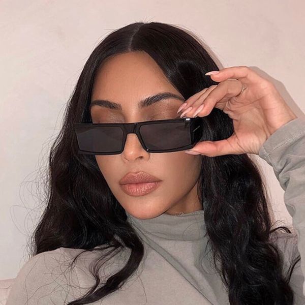 

sunglasses women fashion brand designer rectangle big frame sun glasses ladies vintage candy color eyewear, White;black