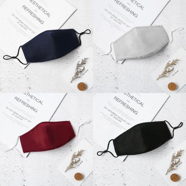 

cute little elephant luxury printing party children boy girls cartoon designer printed face masks kids washable sponge reusable m #434#132, Black