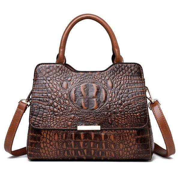 

fashion crocodile crossbody bags for women shoulder bag designer women pu leather bucket handbag