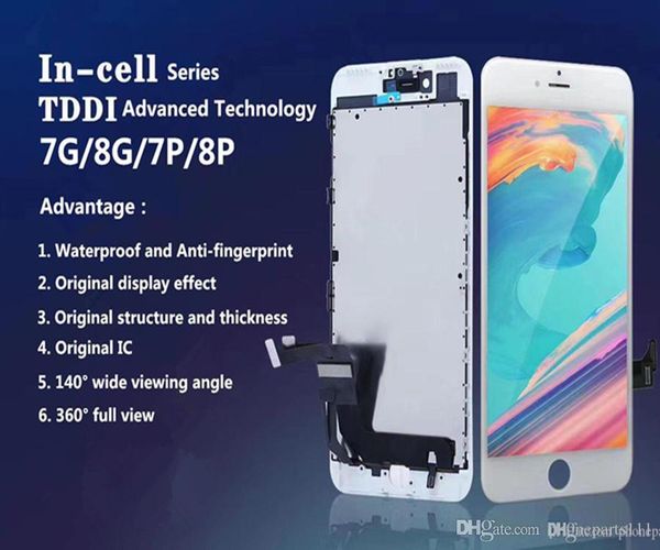 

оригинальные 1: 1 incell lcd для iphone 7 7 plus 8 8 plus дисплея с сенсорным экраном запасных частей дигитайзера ассамблеи (нет версию проб
