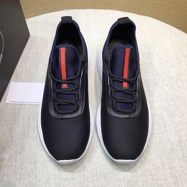 

fashion mesh and neoprene sneakers men 's shoes outdoor walking lightweight soft shoes lace -up casual men sports shoes herren sportsc, Black