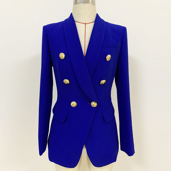 

designer blazers coat women double breasted metal buttons blazer jacket casual women fashioin tide oversize, White;black