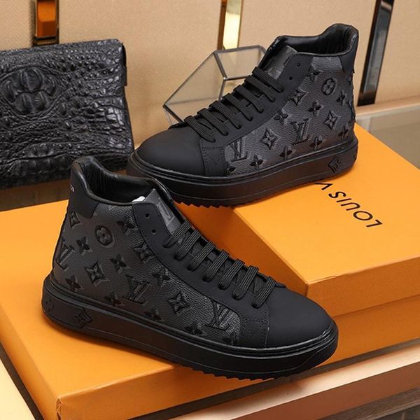

mens shoes drop ship autumn and winter shoes vintage designer high plus size casual men shoes herren luxus marken schuhe, Black