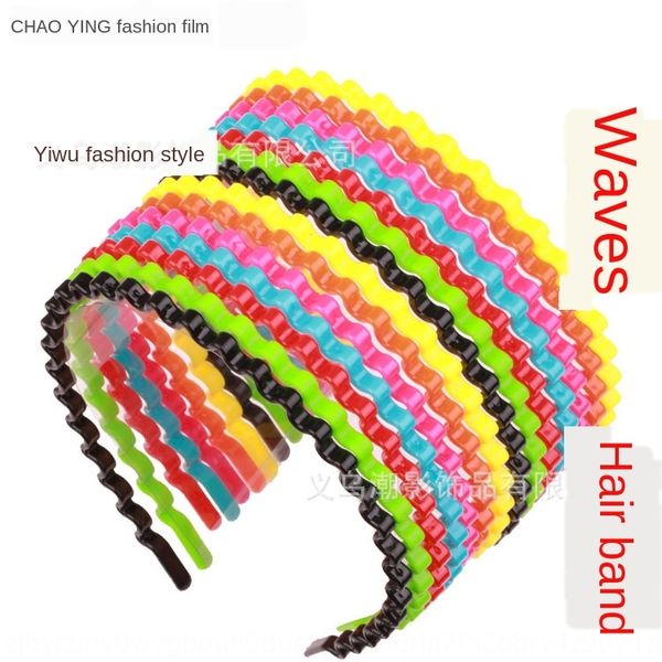 

korean candy color children's instant noodles head wave hair band 12 yuan hair band accessories shop accessories 101-fg, Slivery;white