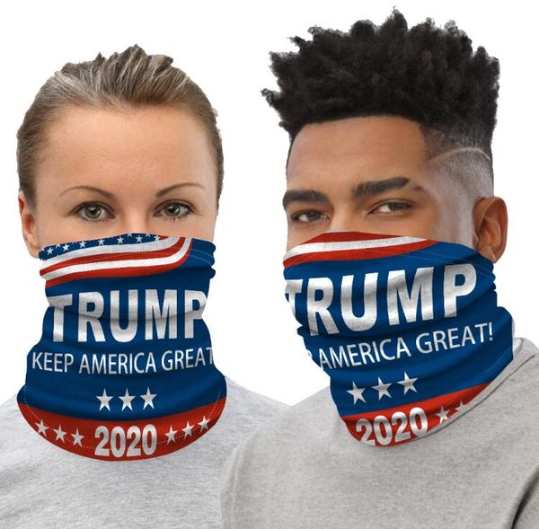 

trump магия шарф 2020 президент выборы trump магия спорт маски 25 * 50 см бандана череп шарф 3d печати маски головных уборов dhl свободный к, Blue;black