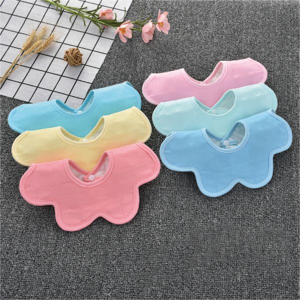 

2020 new baby cotton octagonal round bib waterproof 360-degree rotating baby saliva bib square towel octagonal square towel