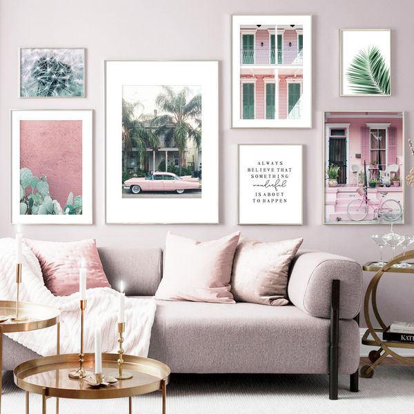 

tropical palm leaf plant cactus dandelion wall art canvas painting nordic posters and prints wall picture for living room decor