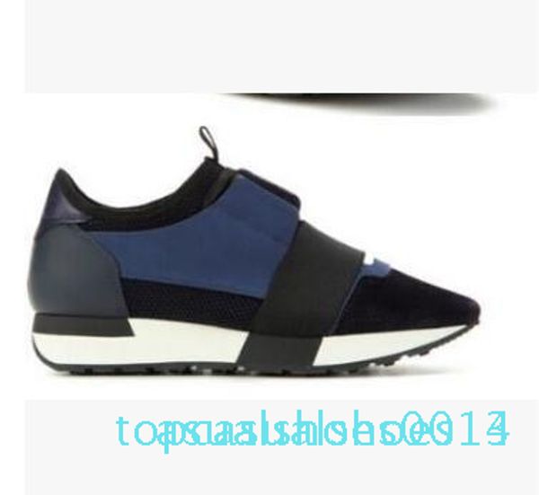 

мода соответствие кроссовки лучшие качества дизайнер low top рынк обуви casual kanye west style race runner mesh дышащие квартиры обувь c14, Black