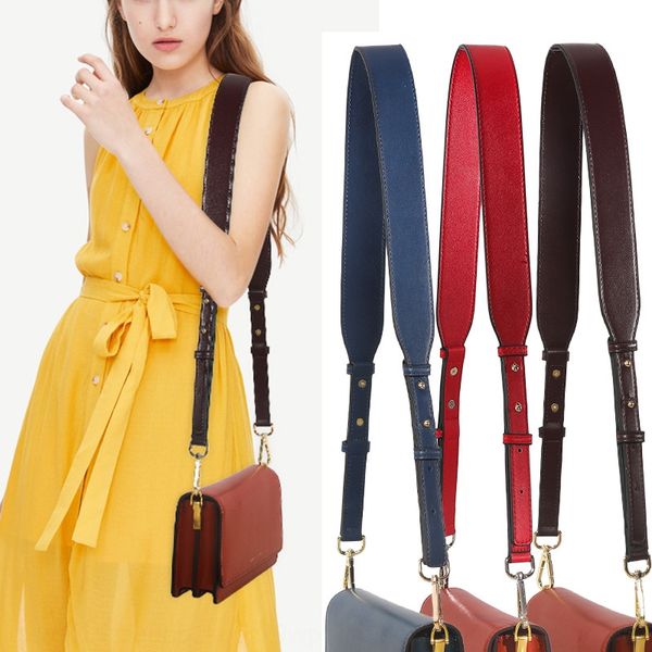 

srvzz accessories mk single crossbody adjustment wide bag fashion all-match cowhide new black bag with accessory shoulder strap shoulder st, White