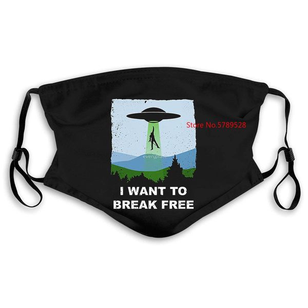 

queen freddie mercury i want to break x files print summer style mask women kids pm25 nnysl