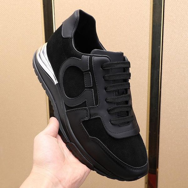 

2021 new arrival men shoes with origin box autumn and winter comfortable footwears luxury lace -up plus size casual men shoes, Black