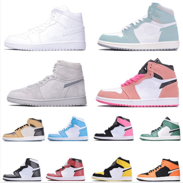 

mens 1 высокой og ботинки баскетбола 1s igloo запретило хамелеон тень тройной белой черная печать чикаго маточное трек красной тапки женщины