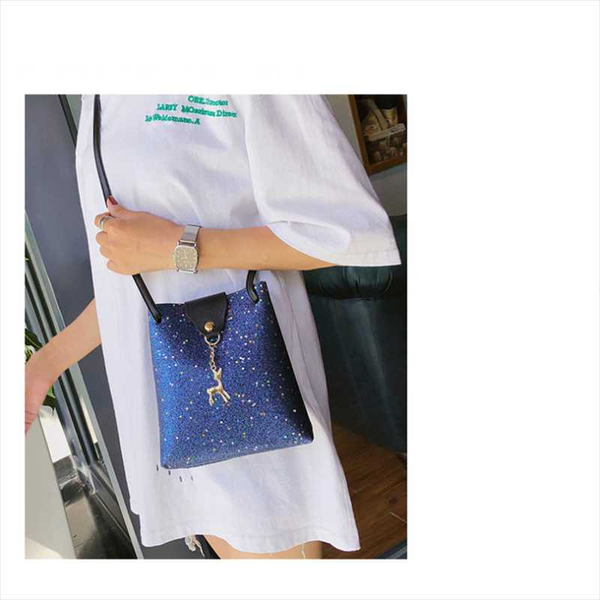 

2020 women's bags new fashion shoulder bag personalized messenger bag sequin mini fashion fresh and versatile bucket