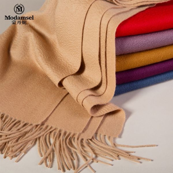

inner mongolia shawl red fashion season solid color thickened cashmere scarf women's shawl scarf, Blue;gray