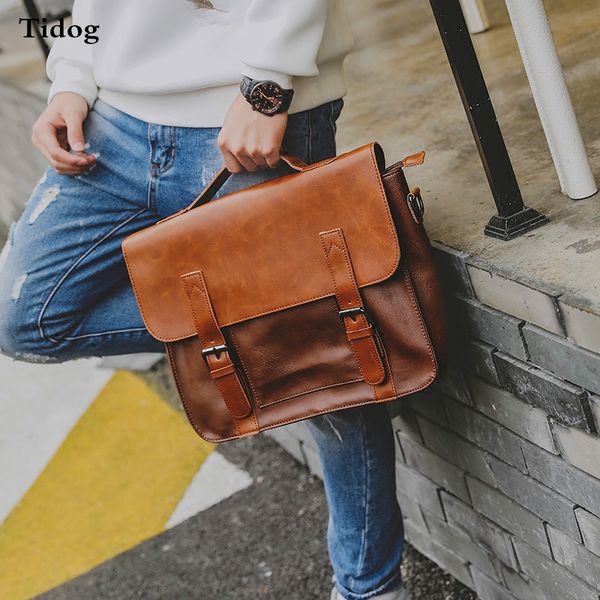 

tidog new oblique cross bag business casual briefcase