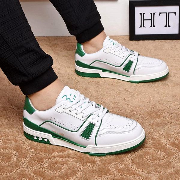 

luxury men shoes sneakers trainer sneaker lace -up breathable ankle fashion boots with origin box chaussures pour hommes men shoes sale, Black